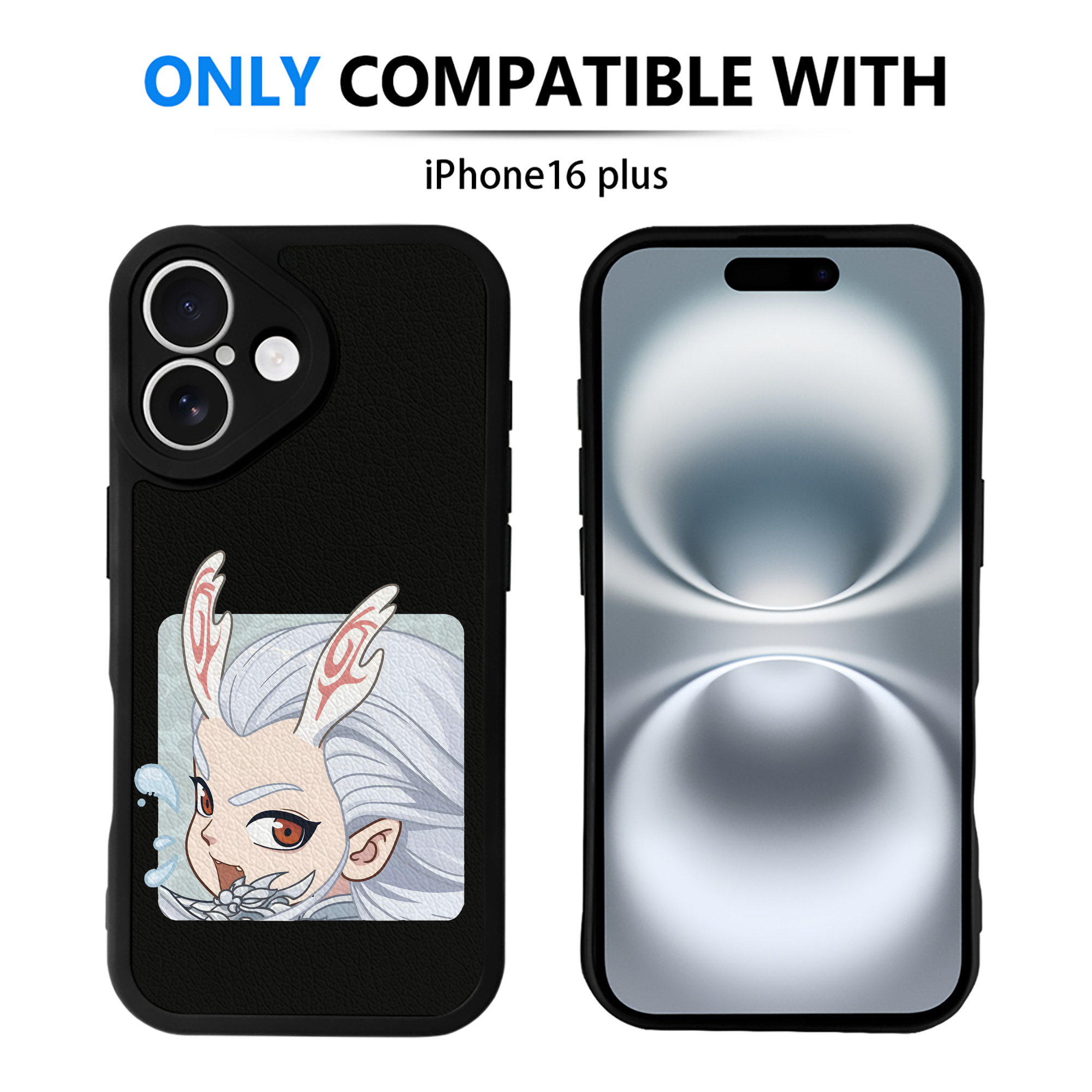 （画像用） Ne Zha 2 ナタ 魔童の大暴れ 【iPhone 16シリーズ対応】シリコンスマホケース（レザー調） 材質：シリコン